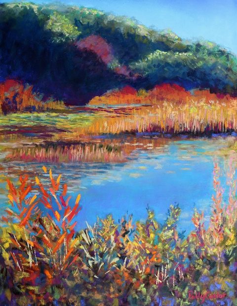 Simpaug Pond in October by Polly Castor